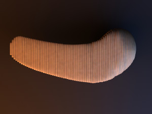 ergonomic parametric wood table Model 3D