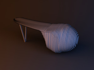 ergonomic parametric wood table Model 3D