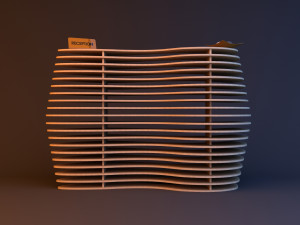 wooden parametric loft reception 3D Модель