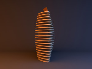 wooden parametric loft reception 3D Модель