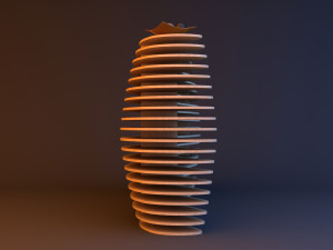 wooden parametric loft reception 3D Модель