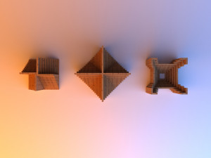 parametrich wooden stool tabouret 3D 모델