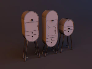 modular capsule cabinets - dresser 3D Model