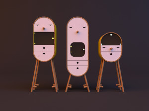 modular capsule cabinets - dresser 3D Модель