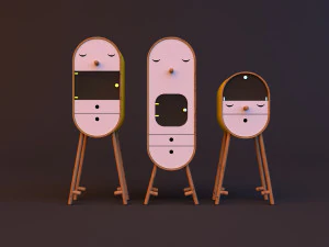 modular capsule cabinets - dresser 3D Model