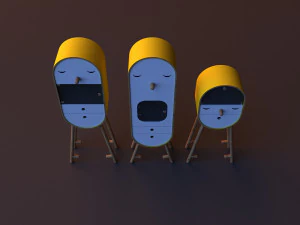 modular capsule cabinets - dresser 3D Model