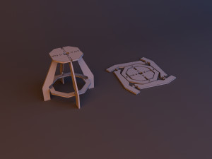 plywood furniture chair cnc workshop 3D Model