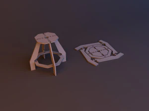 plywood furniture chair cnc workshop 3D Model