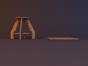plywood furniture chair cnc workshop 3D Model