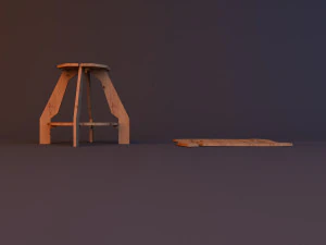 plywood furniture chair cnc workshop 3D Model