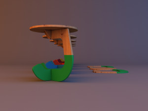kids plywood chair cnc workshop furniture 3D Model