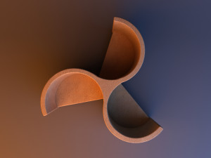 unusual soft lether armchair Modelo 3D