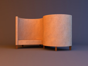 unusual soft lether armchair Modelo 3D