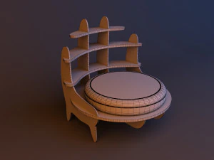armchair shelf transformer 3D Model