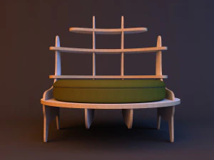 armchair shelf transformer 3D Model