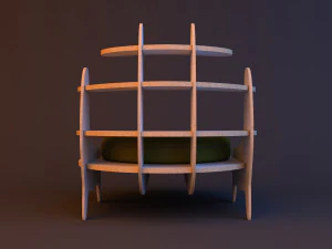 armchair shelf transformer 3D Model