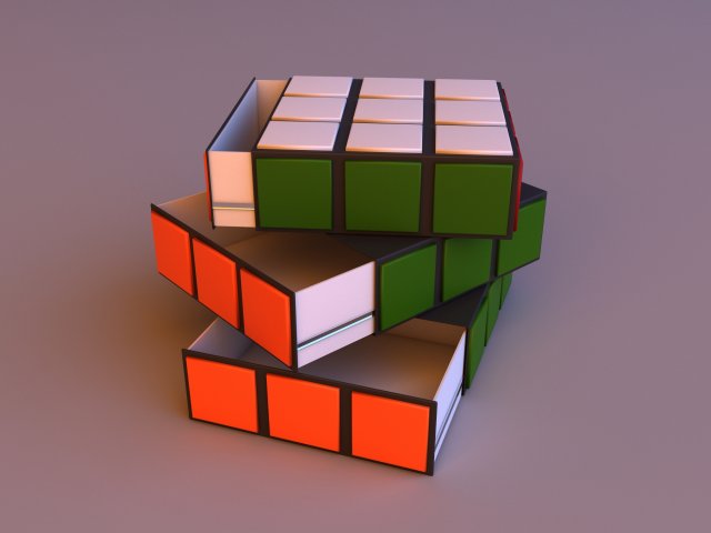 kids rubiks cube dresser - shelf 3D Model .c4d .max .obj .3ds .fbx .stl .blend 