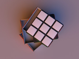 kids rubiks cube dresser - shelf 3D Model