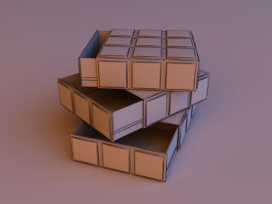kids rubiks cube dresser - shelf 3D Model