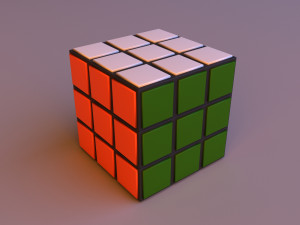 kids rubiks cube dresser - shelf 3D Model
