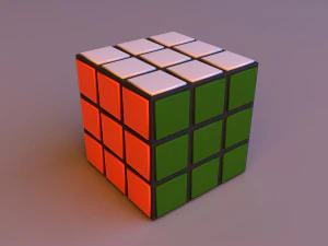 kids rubiks cube dresser - shelf 3D Model