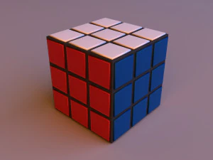 kids rubiks cube dresser - shelf 3D Model