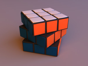 kids rubiks cube dresser - shelf 3D Model
