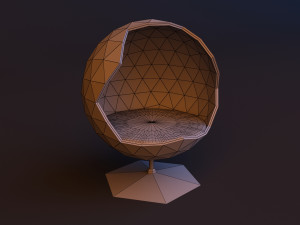 loft sci-fi sphere chair Modello 3D