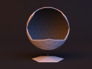 loft sci-fi sphere chair Modello 3D