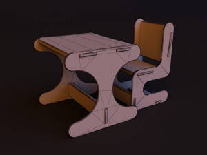 kids play furniture 3D-Modell