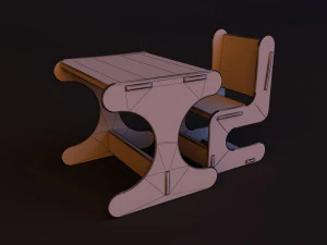 kids play furniture 3D Model