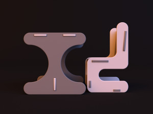 kids play furniture 3D-Modell