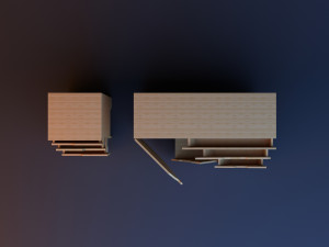 original wood commode and nightstand 3D Model