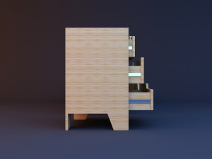 original wood commode and nightstand 3D Model