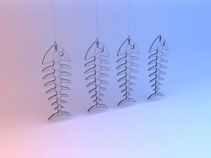 Fish skeleton hanger 3D Model