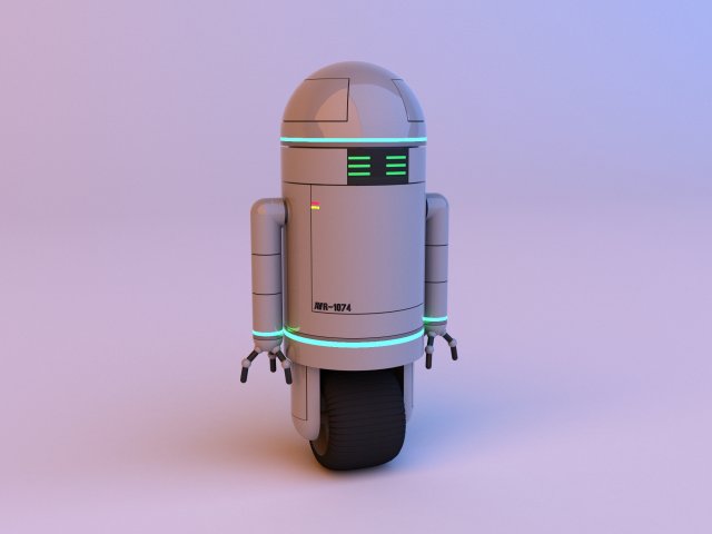 Futuristic cute robot -android Modèle 3D .c4d .max .obj .3ds .fbx .stl .blend 