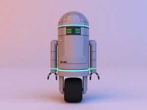 Robot carino e futuristico -android Modello 3D