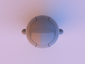 Futuristic cute robot -android Modèle 3D