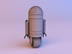 Futuristic cute robot -android Modèle 3D