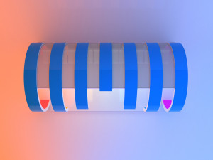 Spherical rainbow bus stop 3D Model
