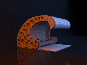 Abstract glowing bus stop 3D Model