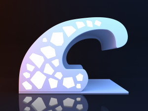 Abstract glowing bus stop 3D मॉडल