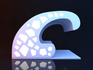 Abstract glowing bus stop 3D Model
