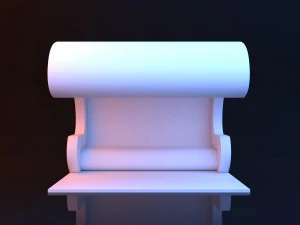 Abstract glowing bus stop 3D Model