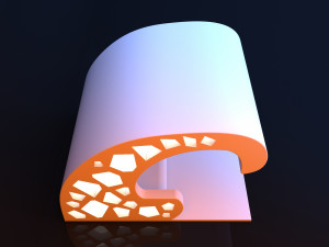 Abstract glowing bus stop 3D मॉडल
