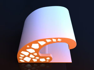 Abstract glowing bus stop 3D Model
