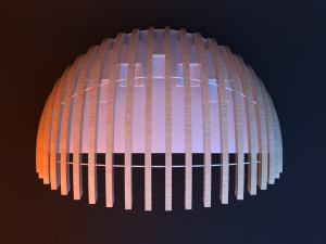 Parametric scifi spherical bus stop Model 3D
