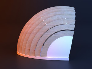 Parametric scifi spherical bus stop Model 3D