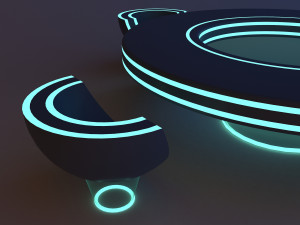 Scifi Futuristic office furniture v2 3D Модель