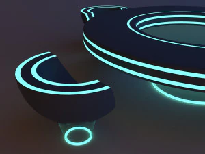 Scifi Futuristic office furniture v2 3D Model